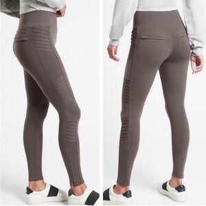 Athleta DELANCEY MOTO TIGHT Coffe house size Small women’s leggings